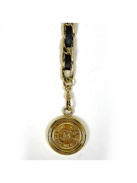 Chanel CC Logo Chain Belt 31 Rue Cambon Leather Gold main image 5
